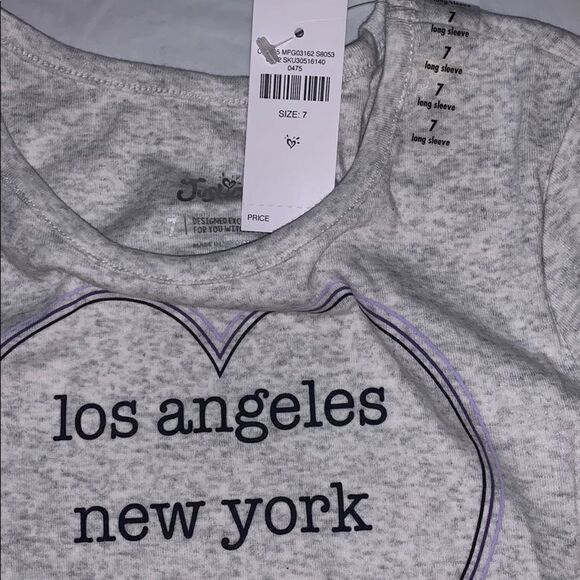 NWT Justice Graphic Long Sleeve T-Shirt. Size 7. - Picture 2 of 4
